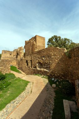 Malaga, İspanya - 29 Ekim 2022: Malaga Alcazaba