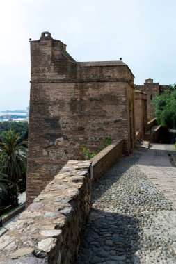 Malaga, İspanya - 29 Ekim 2022: Malaga Alcazaba