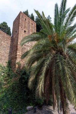 Malaga, İspanya - 29 Ekim 2022: Malaga Alcazaba