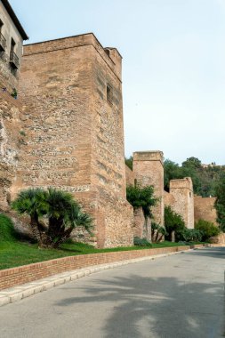 Malaga, İspanya - 29 Ekim 2022: Malaga Alcazaba