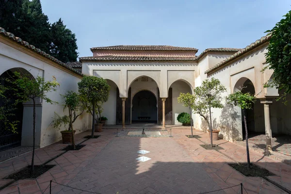 stock image Malaga, Spain - October 29, 2022: The Patio de los Naranjos in the Alcazaba of Malaga