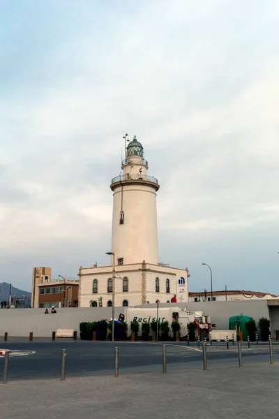 Malaga Spain October 2022 Farola Malaga Lighthouse Malaga — Stock Photo, Image