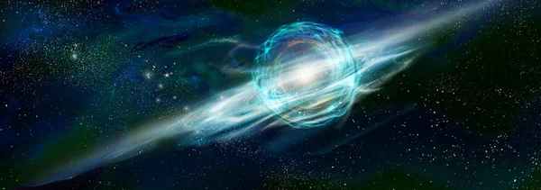 Supernova Estrema Potenza Esplosione Stella Massiccia Paesaggio Spaziale Concetto Artistico — Foto Stock
