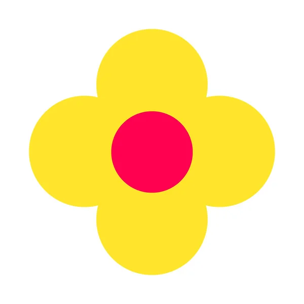 Χειροποίητη Απεικόνιση Φορέα Κίτρινου Λουλουδιού — Διανυσματικό Αρχείο