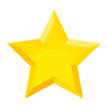Altın yıldız. Vektör izole illüstrasyonu