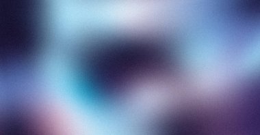 Abstract retro gradient background with dark blue, Future Dusk, purple colors with blurry, holographic, neon and grain texture. Soft illustration with grain noise effect. Space for text. Banner. Template copy space