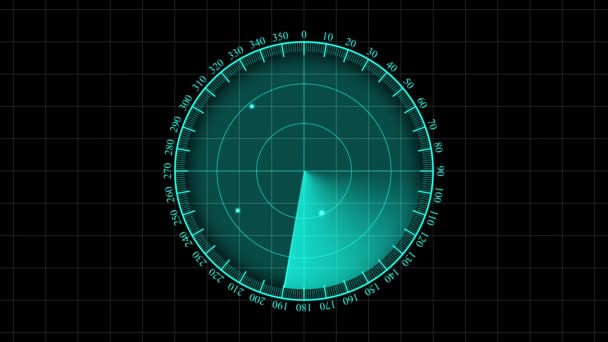 Radar Luchtverdedigingssysteem Animatie Quick Time Codec H264 Bit Kleur Hoogste — Stockvideo