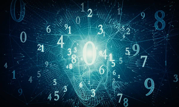 Numerology Black Hole Secret Knowledge Numbers Esoteric Background Numbers Soft Stock Image