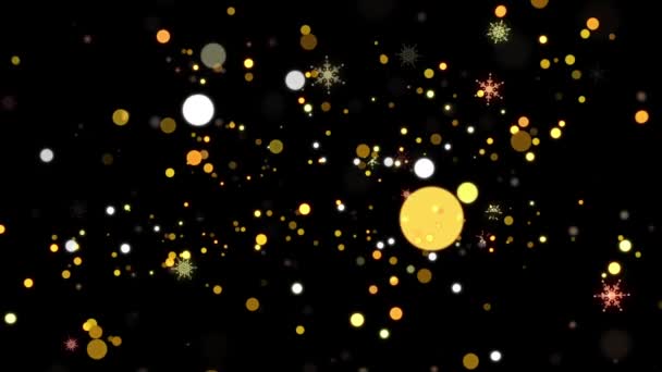 隔離された黒い背景 2022 ハッピーニューイヤー おめでとうクリスマスビデオカード 装飾的な黄金のタイトル アーティスティックイントロ 紹介テンプレート クイックタイム コーデック H264 — ストック動画