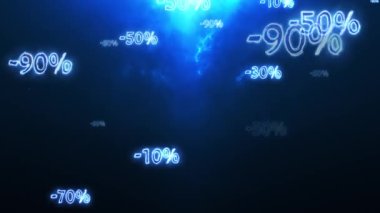 Noel indirimi. Kara Cuma. Düşen yüzdeler. Daha büyük indirimler (boşaltma,%, yüzdeler, alım, satış). Üç boyutlu animasyon. Quick Time, H264, 16-bit renk, en yüksek kalite. Rengin pürüzsüz derecelendirmesi, bant etkisi olmadan.