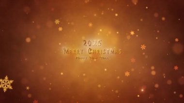 Noel video kartını tebrik ederim. Dekoratif altın başlık, konfeti. Sanatsal giriş (giriş şablonu). Quick Time, H264, 16-bit renk, en yüksek kalite. Üç boyutlu animasyon. Rengin pürüzsüz derecelendirmesi, bant etkisi olmadan.