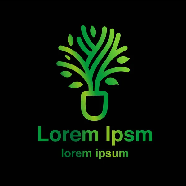 Tree Plant Green Image Logo Vector Illustration — Stock Vector
