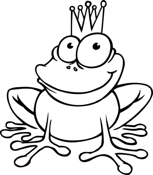 Gülümseyen Kurbağa Prensi — Stok Vektör