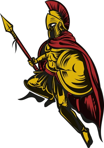 鎧のグラディエーターローマの戦士のキャラクター — ストックベクタ