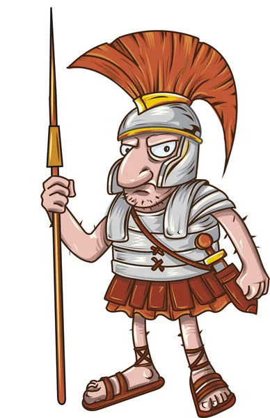 Kreskówkowy Rzymski Centurion Ilustracja Wektora — Wektor stockowy