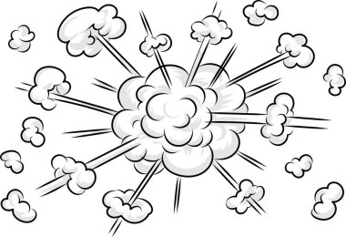 Boom çizgi roman patlama vektör tasarımı ile arkaplan