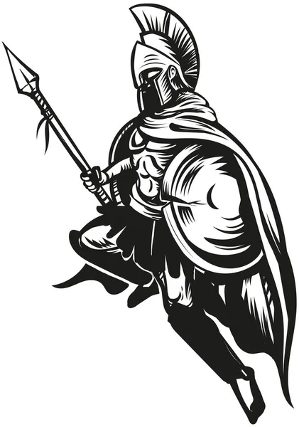 鎧のグラディエーターローマの戦士のキャラクター ロイヤリティフリーのストックイラスト