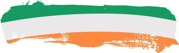 Prvek Irské Vlajky Štětce Vektorová Ilustrace Izolovaná Bílé — Stockový vektor