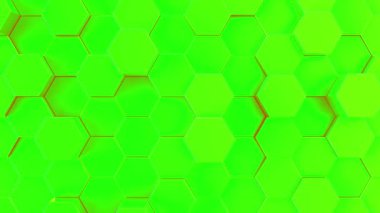 Mavi, soyut altıgen geometrik yüzey döngüsü 1a. parlak parlak temiz minimal altıgen ızgara deseni, saf duvarda rastgele dalgalanan arkaplan kanvası 