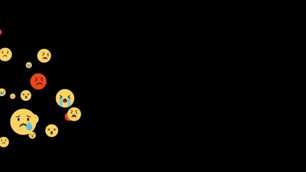 Social Media Live Style Animated Heart Smile Emoji Green Screen — Stock Video