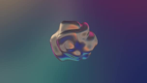 Blob Water Licht Illustratie Roze Bubbels Bel Blauw Ontwerp Kleur — Stockvideo