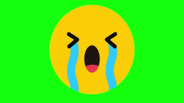 Cry Blowing Hand Explosion Explode Crazy Emoji Smile Funny Icon — Stock Video