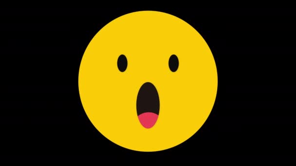 Wow Meledakkan Tangan Ledakan Meledak Bintang Mata Mata Senyum Emoji — Stok Video