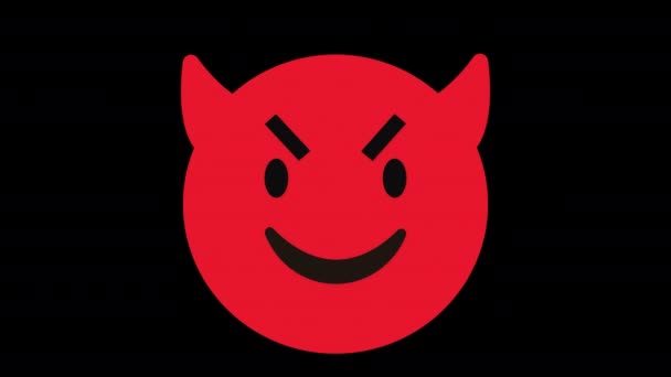 Evil Icon Emoji Smile Puzzle Jigsaw Piece Business Solution Game — Stock Video