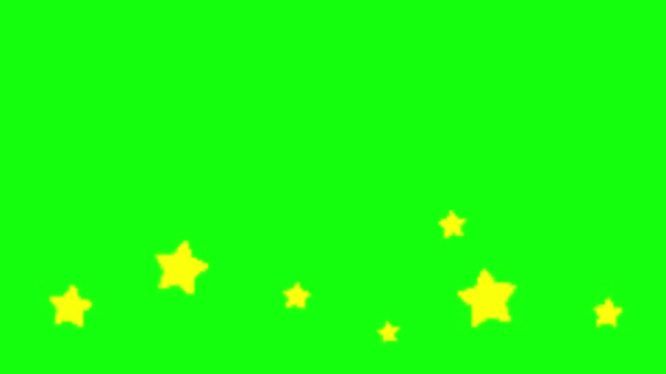 Stjärnor Ikon Glitter Emoji Ljus Animation Jul Magi Svart Fest — Stockvideo