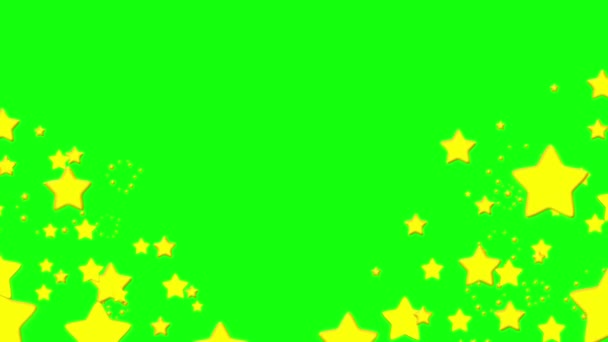 Sterren Icoon Sprankeling Emoji Licht Animatie Kerst Magie Zwart Viering — Stockvideo
