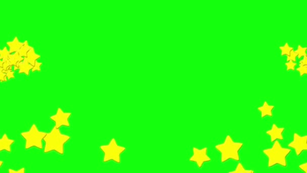Sterren Icoon Sprankeling Emoji Licht Animatie Kerst Magie Zwart Viering — Stockvideo