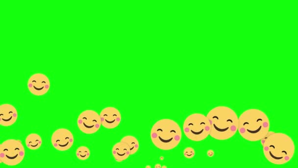Tímido Sonriente Triste Grito Malo Sonrisa Cara Emoticono Icono Feliz — Vídeo de stock