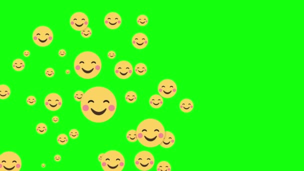 Pemalu Tersenyum Sedih Menangis Buruk Tersenyum Wajah Emoticon Ikon Bahagia — Stok Video