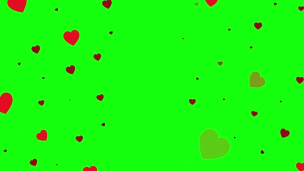 ハート 絵文字 バレンタイン シンボル ロマンス イラスト ベクトル デザイン バレンタイン ロマンチックな — ストック動画