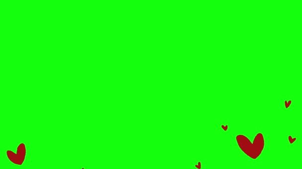 Hati Cinta Emoji Emoticon Valentine Simbol Hari Merah Asmara Ilustrasi — Stok Video