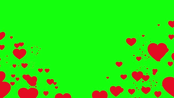 Сердце Любовь Эмодзи Эмокон Валентин Символ День Красный Романтика Иллюстрация — стоковое видео