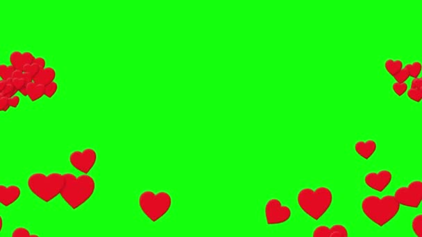 ハート 絵文字 バレンタイン シンボル ロマンス イラスト ベクトル デザイン バレンタイン ロマンチックな — ストック動画