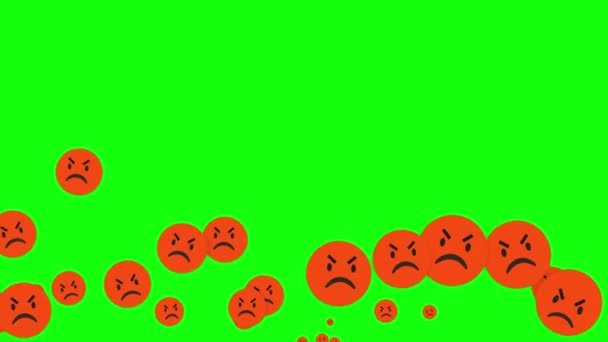 Emoji Yang Marah Seperti Ikon Tangan Angkat Jempol Simbol Tombol — Stok Video