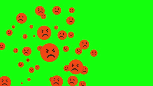 Emoji Irritado Como Ícone Mão Para Cima Polegar Símbolo Botão — Vídeo de Stock
