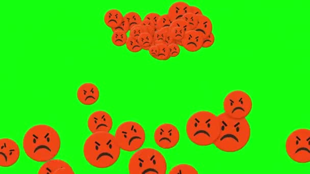 Emoji Colère Aiment Icône Main Haut Pouce Symbole Bouton Signe — Video