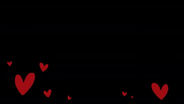 Hjärta Kärlek Valentine Blomma Ros Form Dag Symbol Romantik Rosa — Stockvideo
