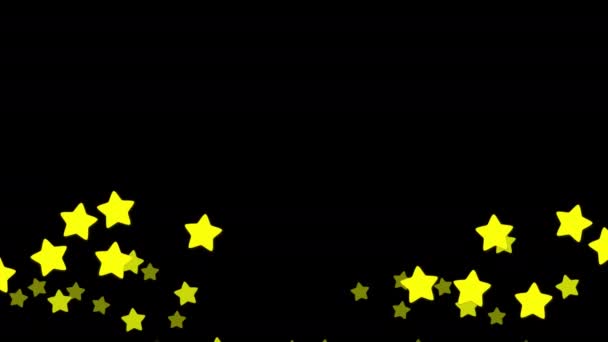 Bintang Bintang Emoji Animasi Terisolasi Overlay Ilustrasi Pola Natal Bendera — Stok Video