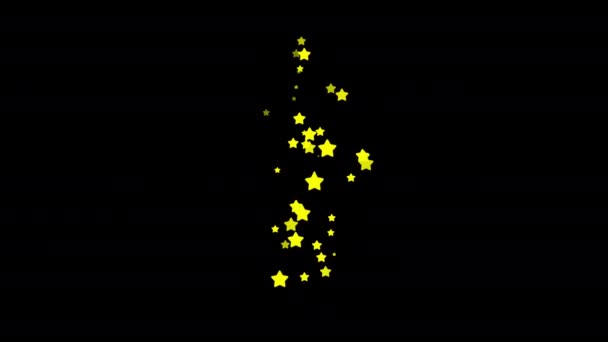 Estrela Estrelas Emoji Animado Isolado Sobreposição Ilustração Padrão Natal Bandeira — Vídeo de Stock