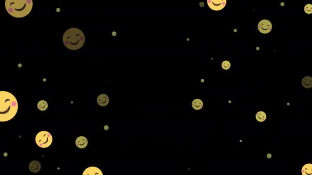 Timide Souriant Emoji Émoticône Sourire Visage Icône Heureux Vecteur Dessin — Video