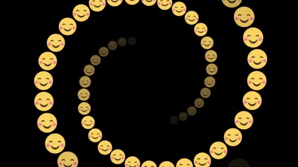 Shy Felley Emoji Emoticon Smile Face Icon Happy Vector Cartoon — стоковое видео