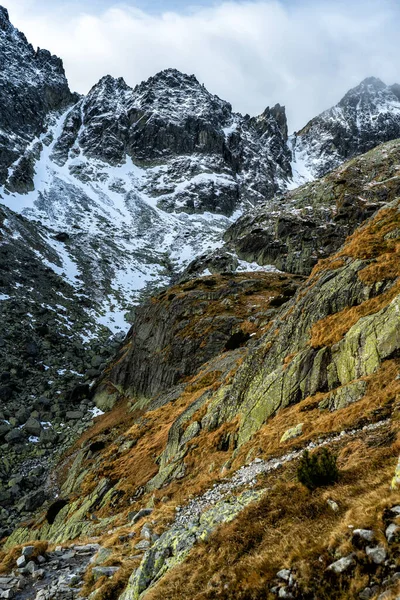 Valle Dei Cinque Laghi Spis Parco Nazionale Dei Tatra Slovacchia — Foto Stock