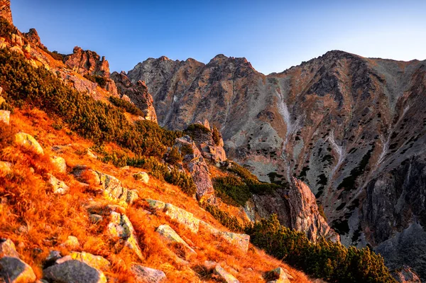 萨洛瓦基亚Tatra国家公园的落基峰 — 图库照片