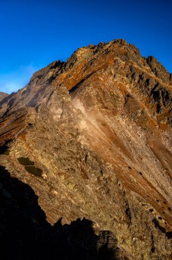 Rocky zirveleri Tatra Ulusal Parkı, SLovakya 'da.