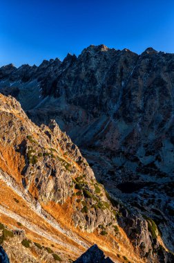 Rocky zirveleri Tatra Ulusal Parkı, SLovakya 'da.