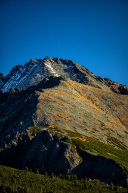 Rocky zirveleri Tatra Ulusal Parkı, SLovakya 'da.